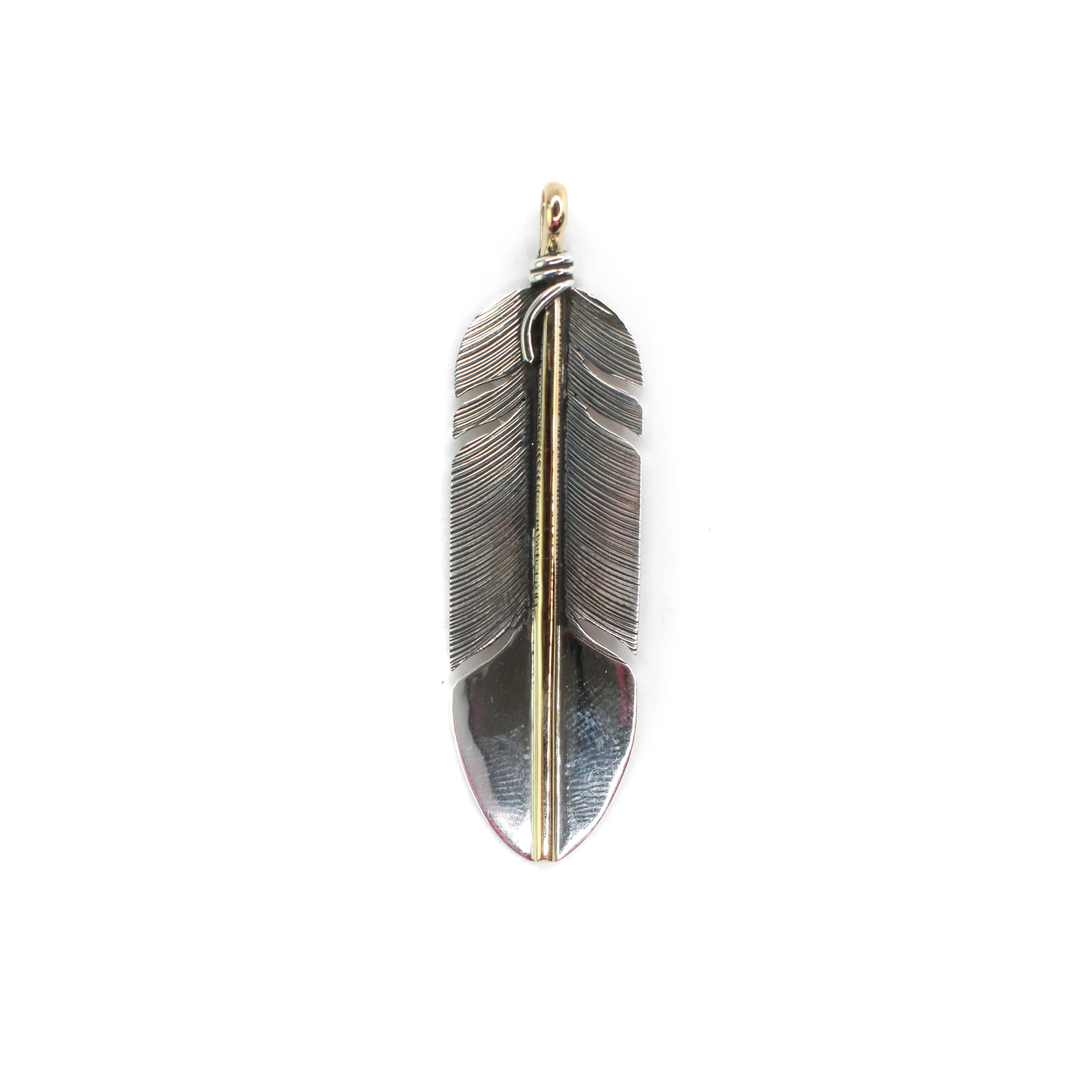 The Etta - 14k Gold Feather Pendant
