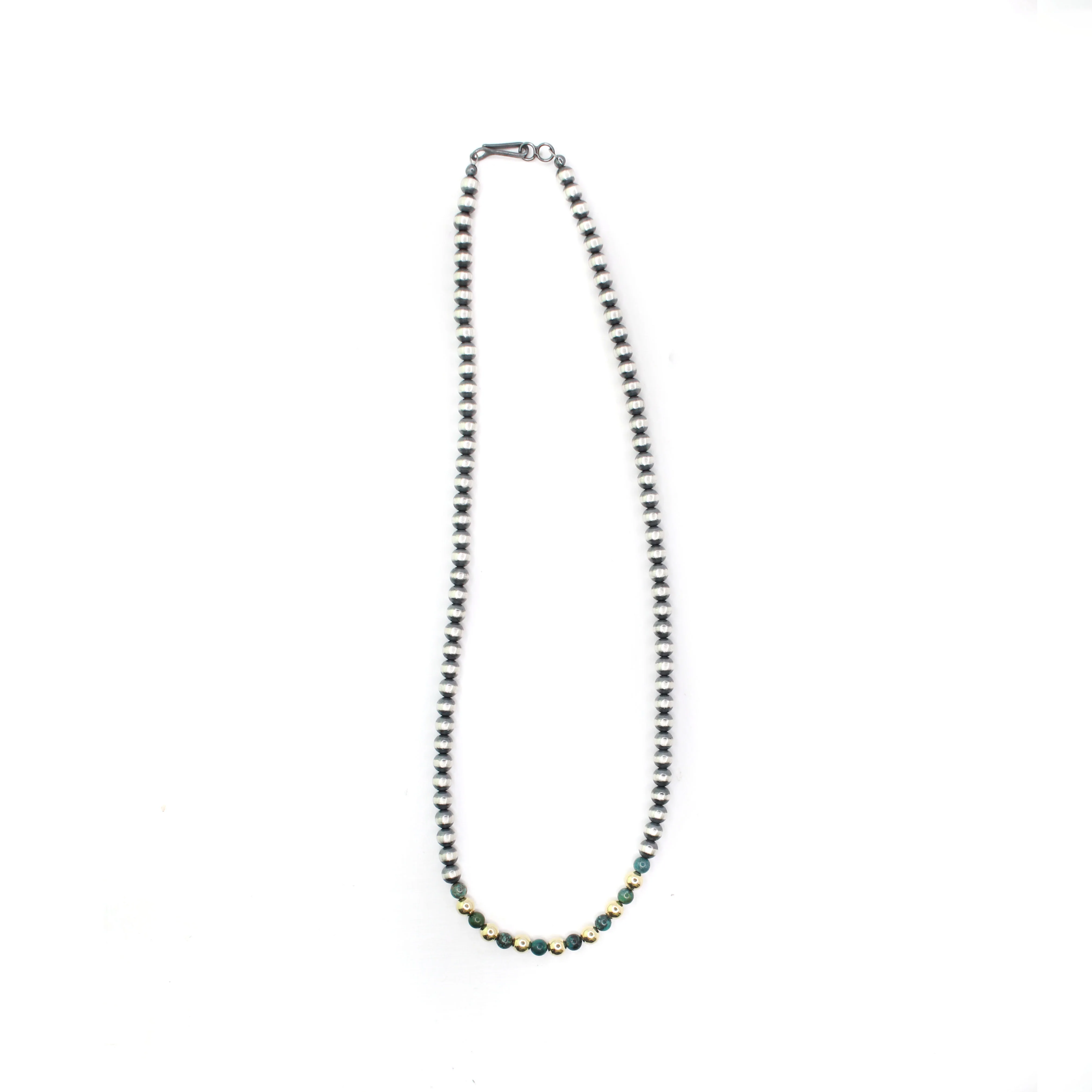 5mm Gold & Turquoise Machine Made Pearls