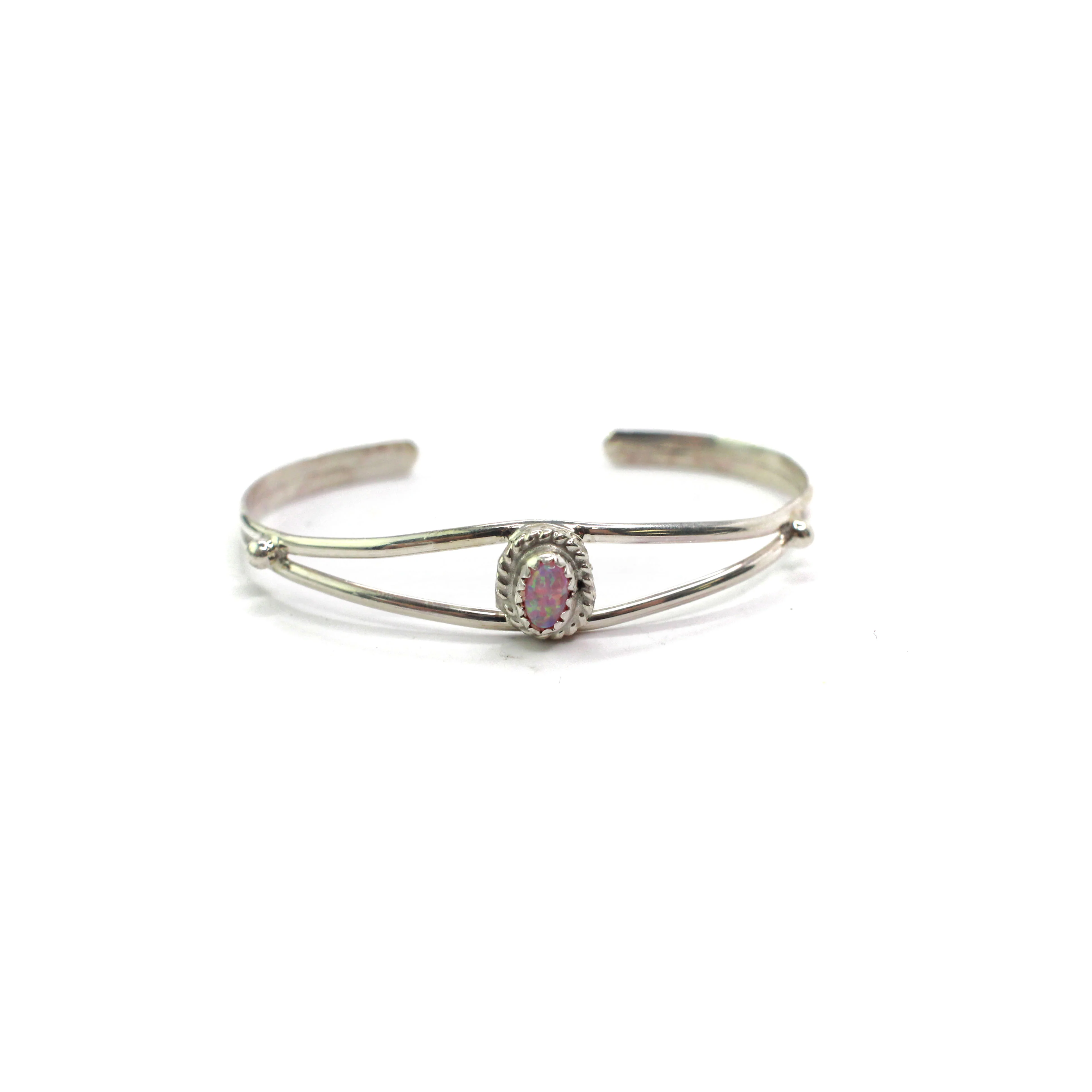 The Sutton Baby Cuff- Pink Opal