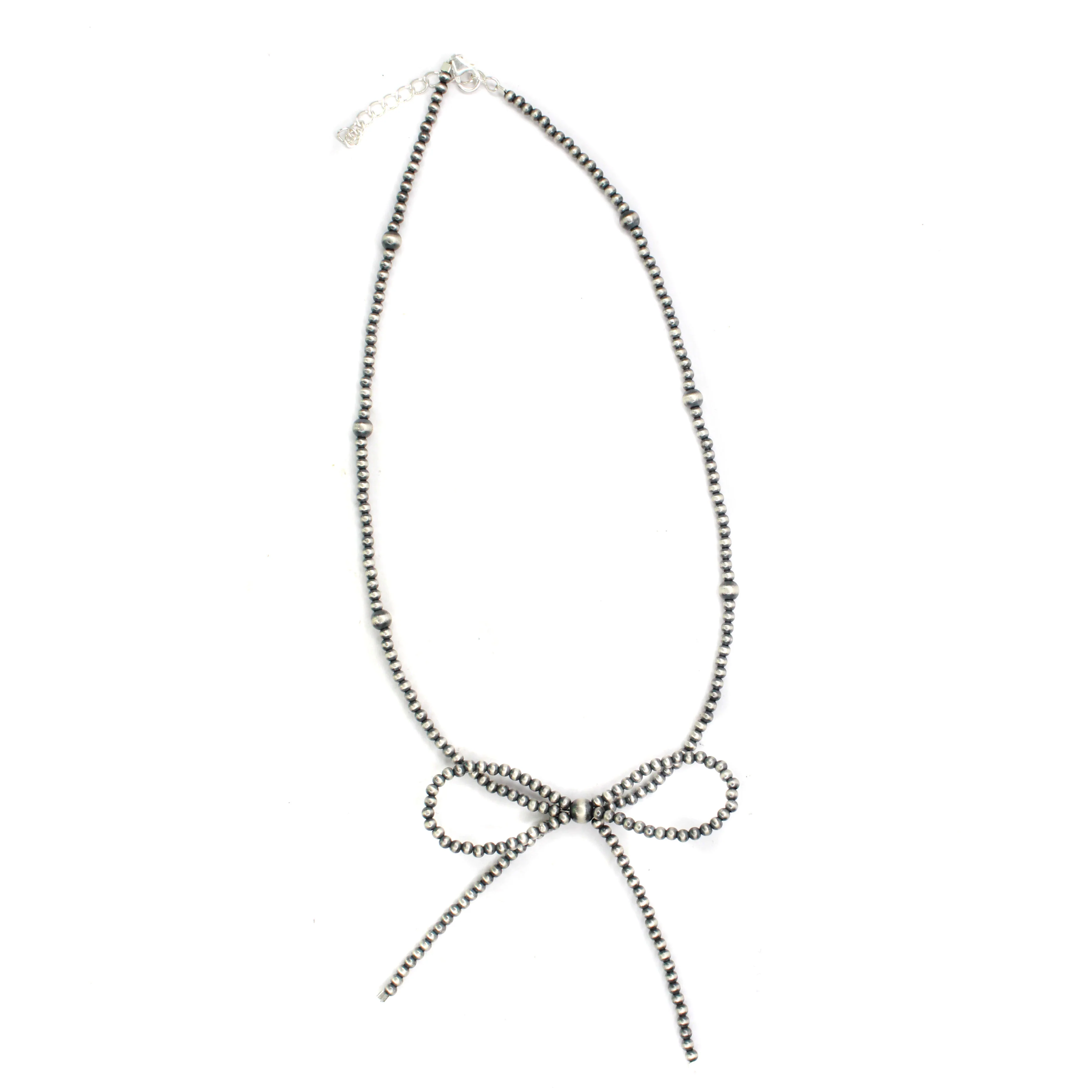 3mm-5mm Bow Navajo Pearl Necklace - 17"