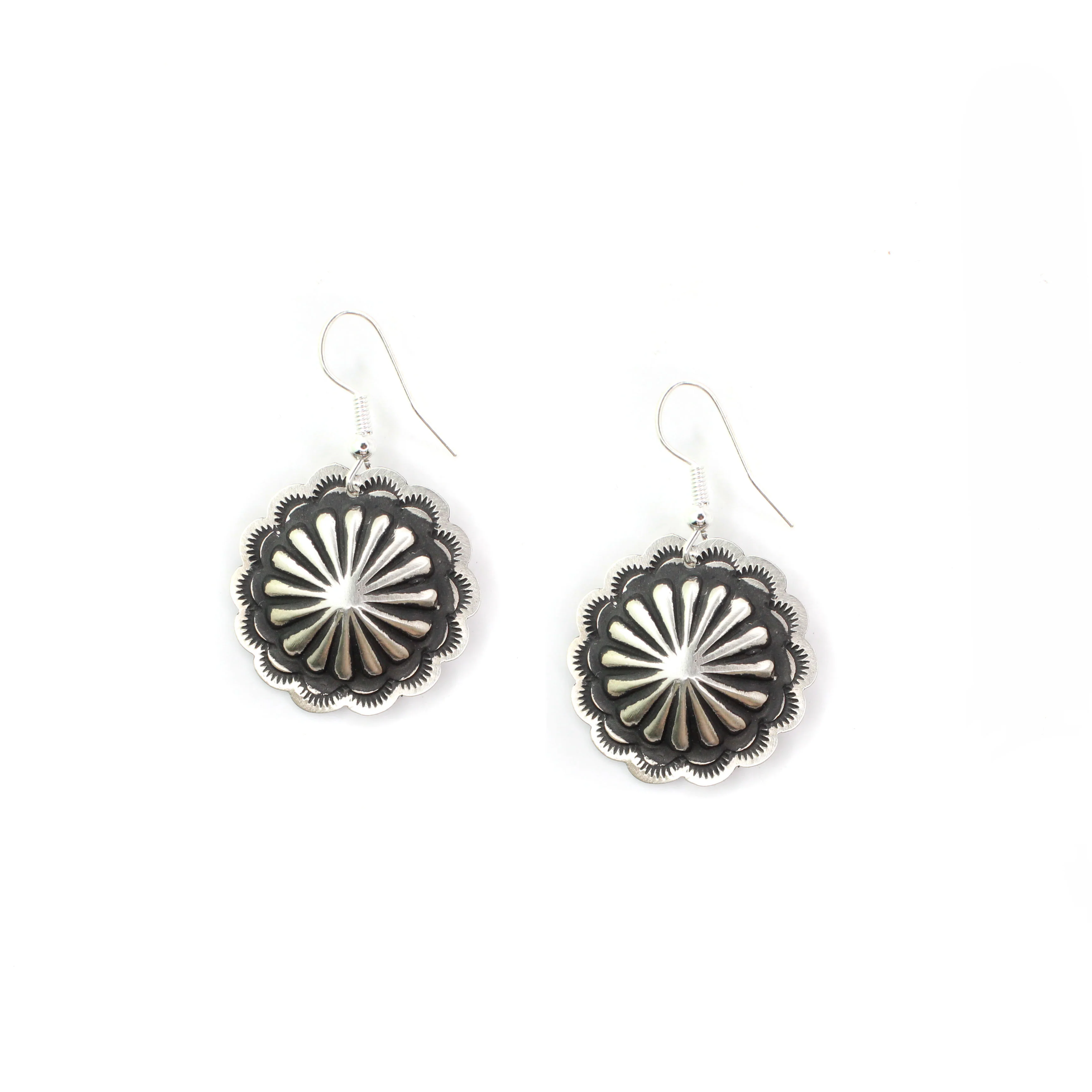All Silver Concho- Dangle