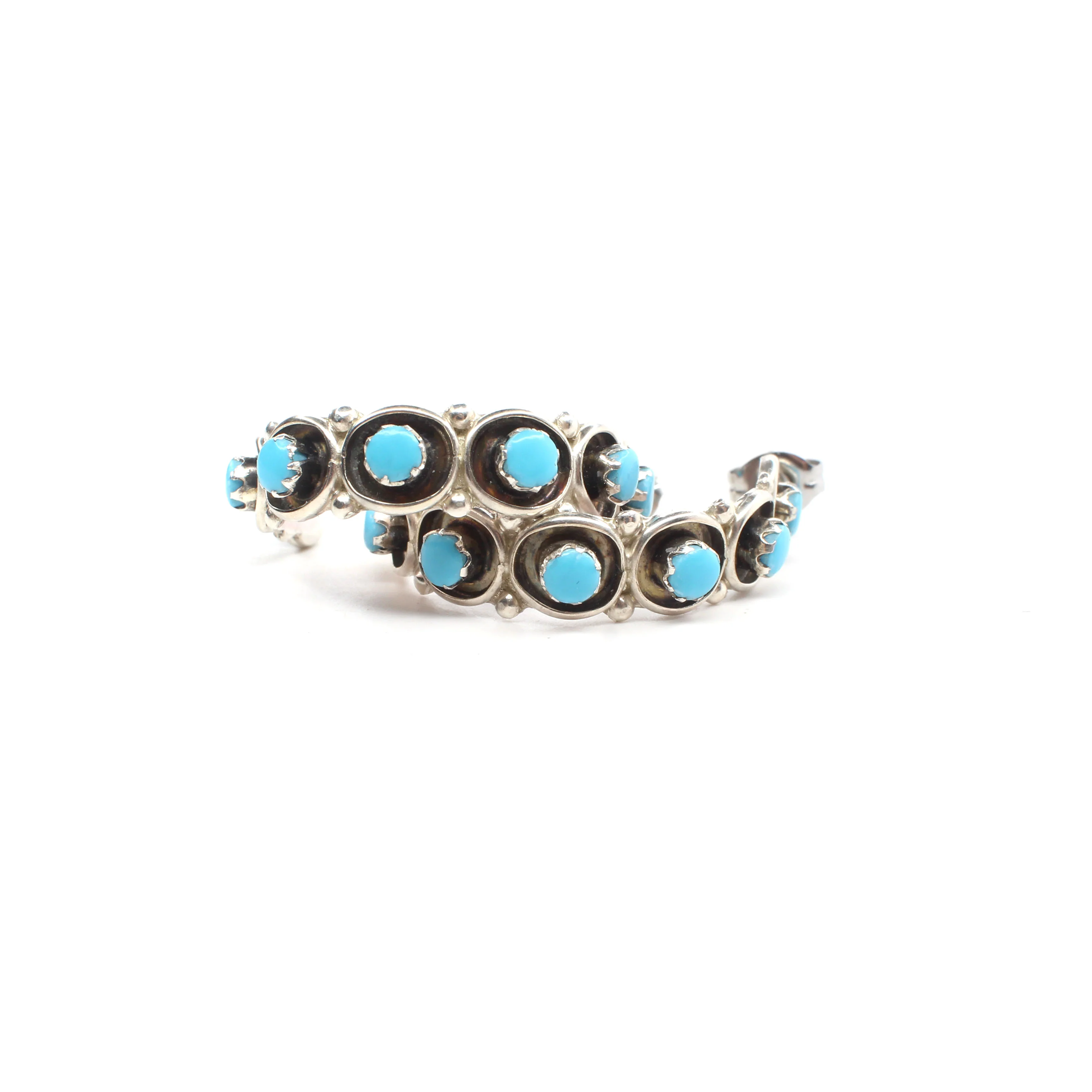 1" Zuni Hoops - Turquoise - Image 3