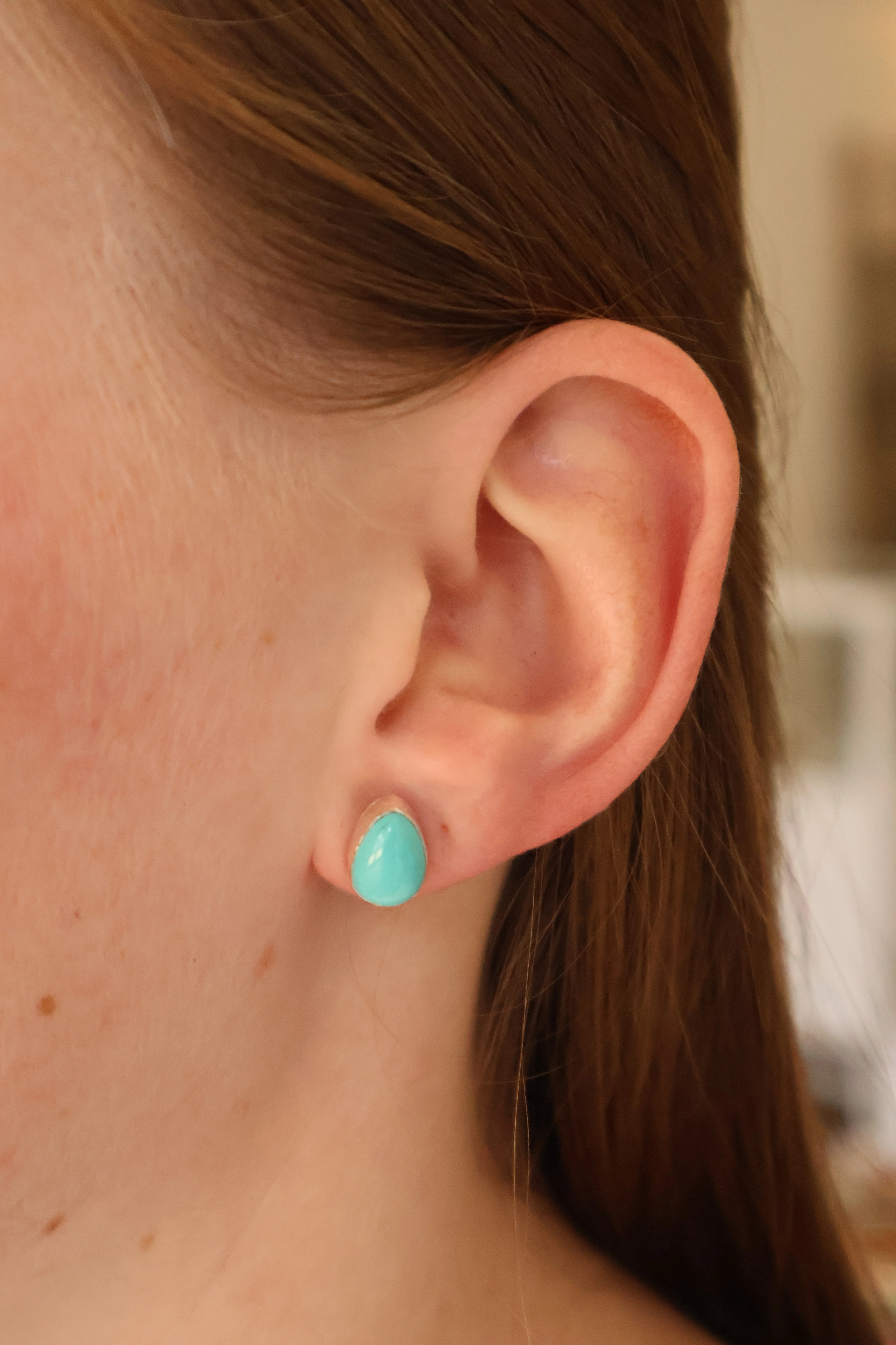 The Teardrop Turquoise Studs - Image 2