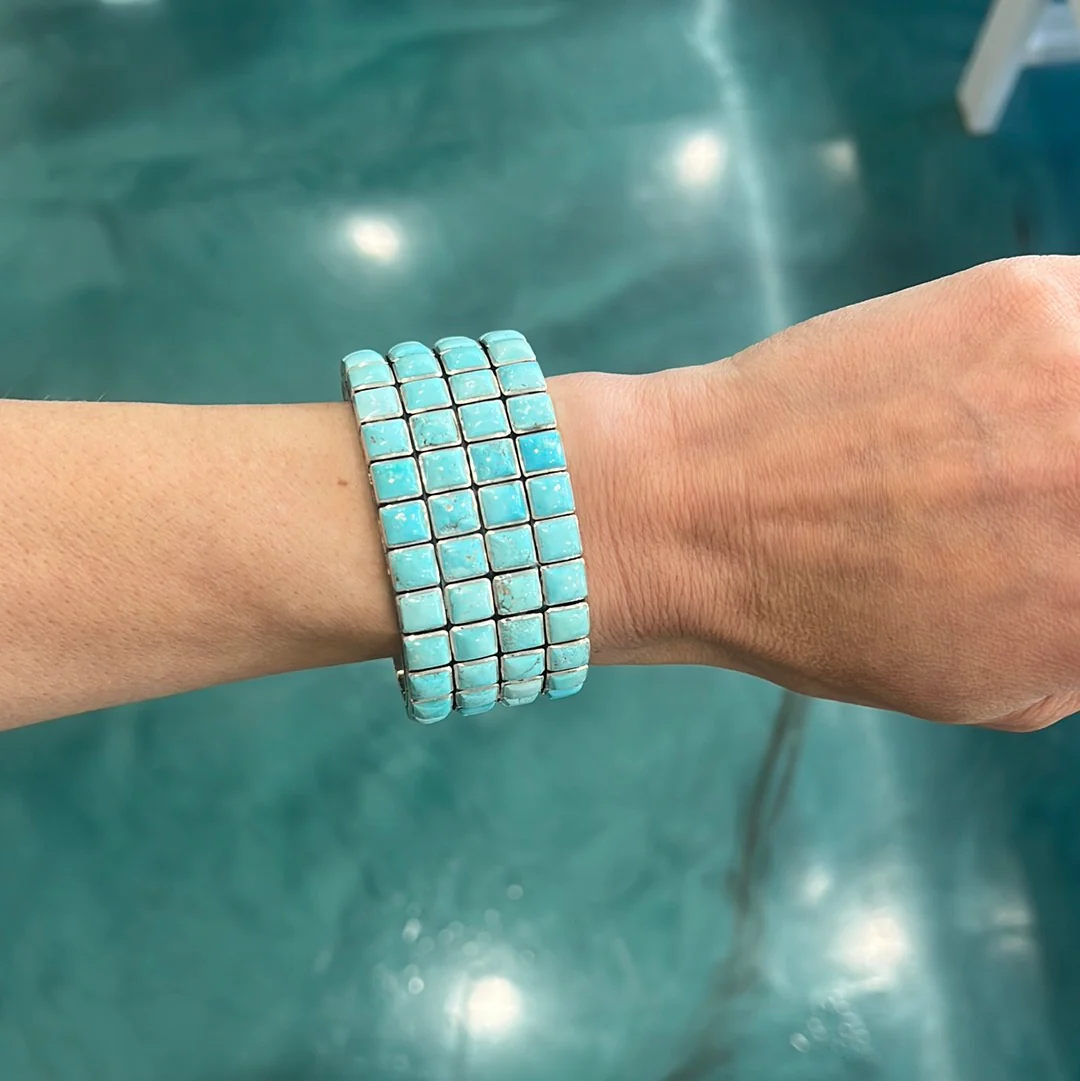 The Trish - 4 Row - Turquoise - Image 2