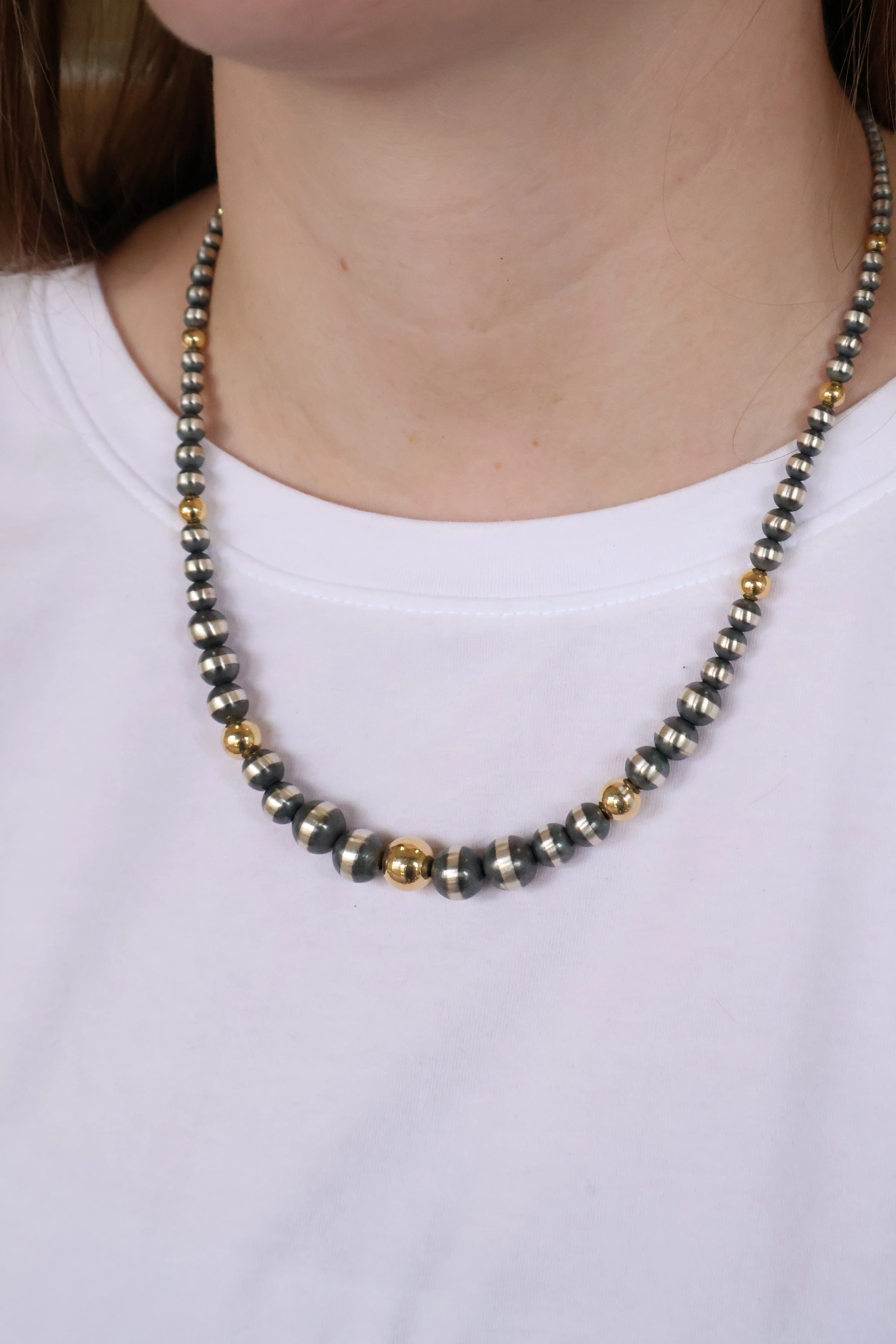 3-10mm Machine Made Pearls- Gold Dipped - Image 2