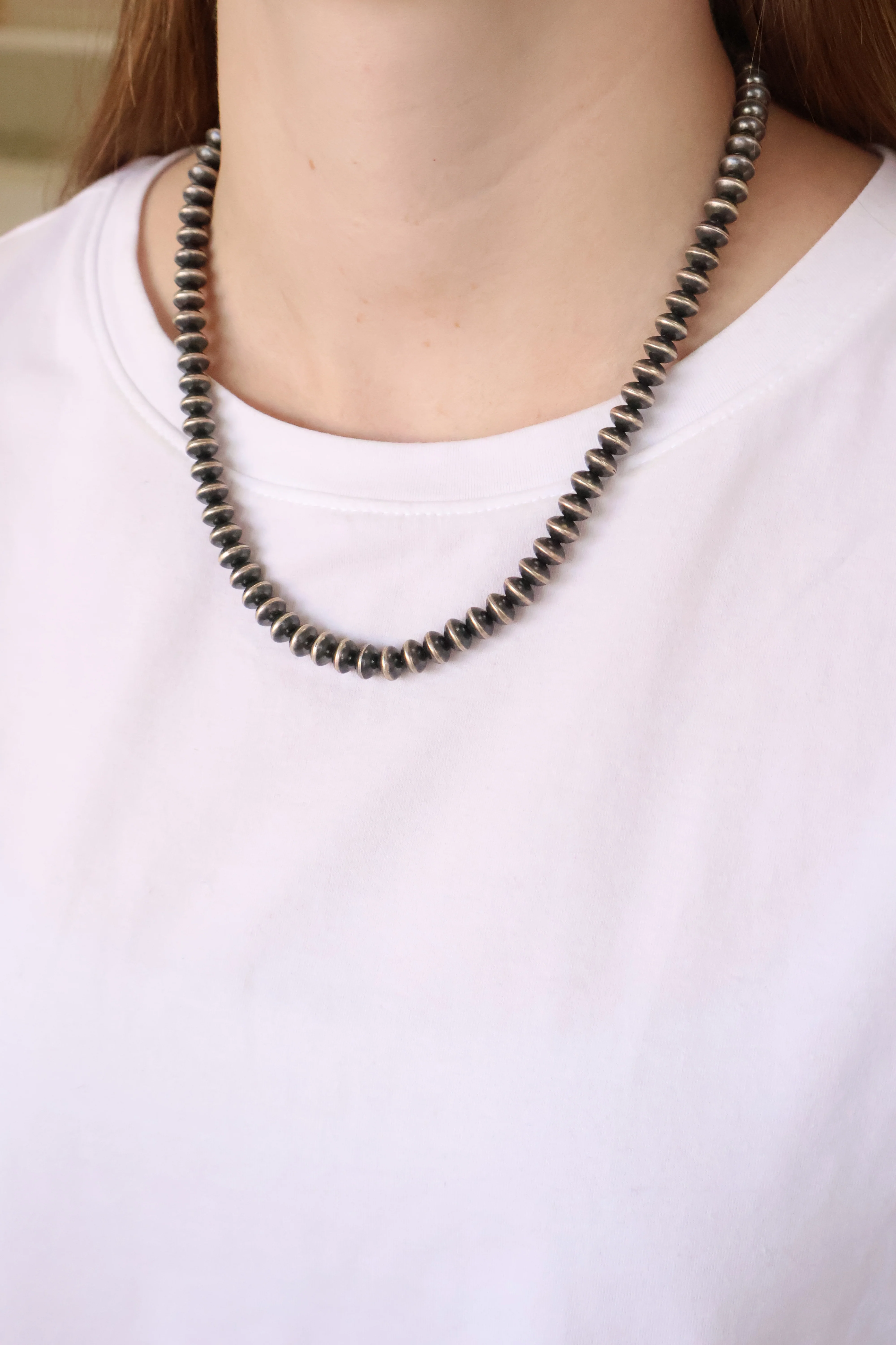 8mm Handmade Saucer Pearls- 20" - Image 2