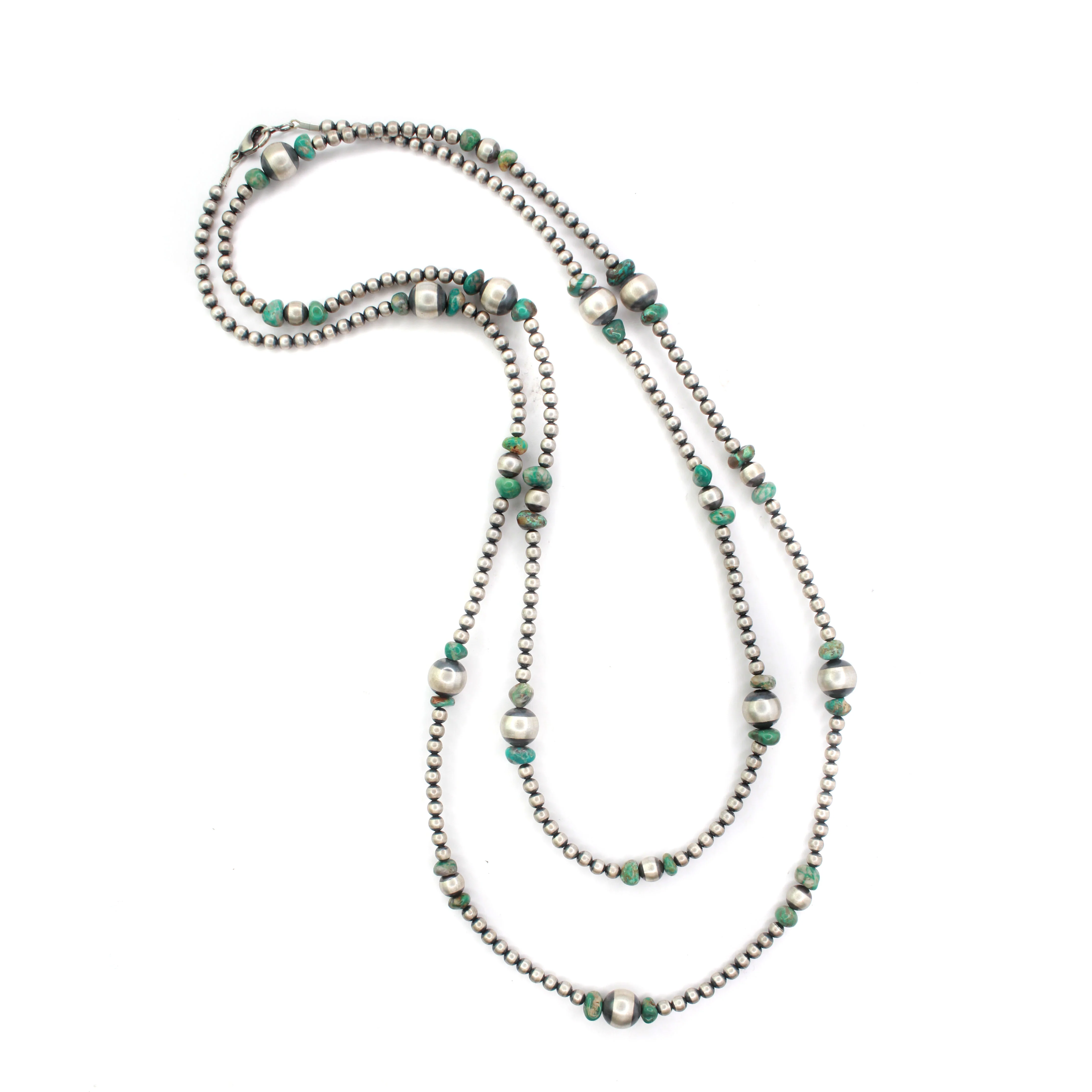 5-12mm Navajo Pearls- Green Turquoise