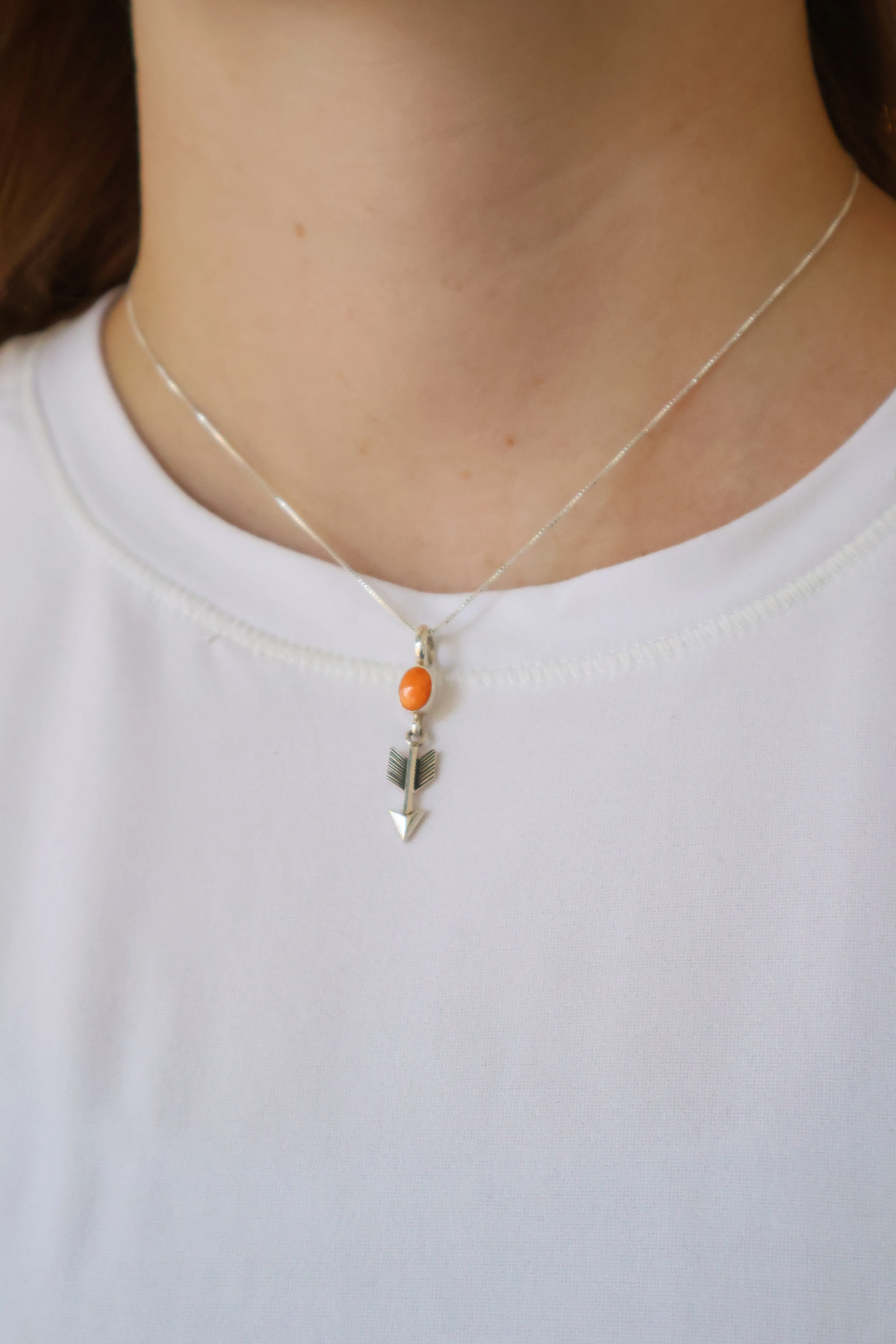The Aaliyah -Orange Spiny (Pendant w/ chain) - Image 2