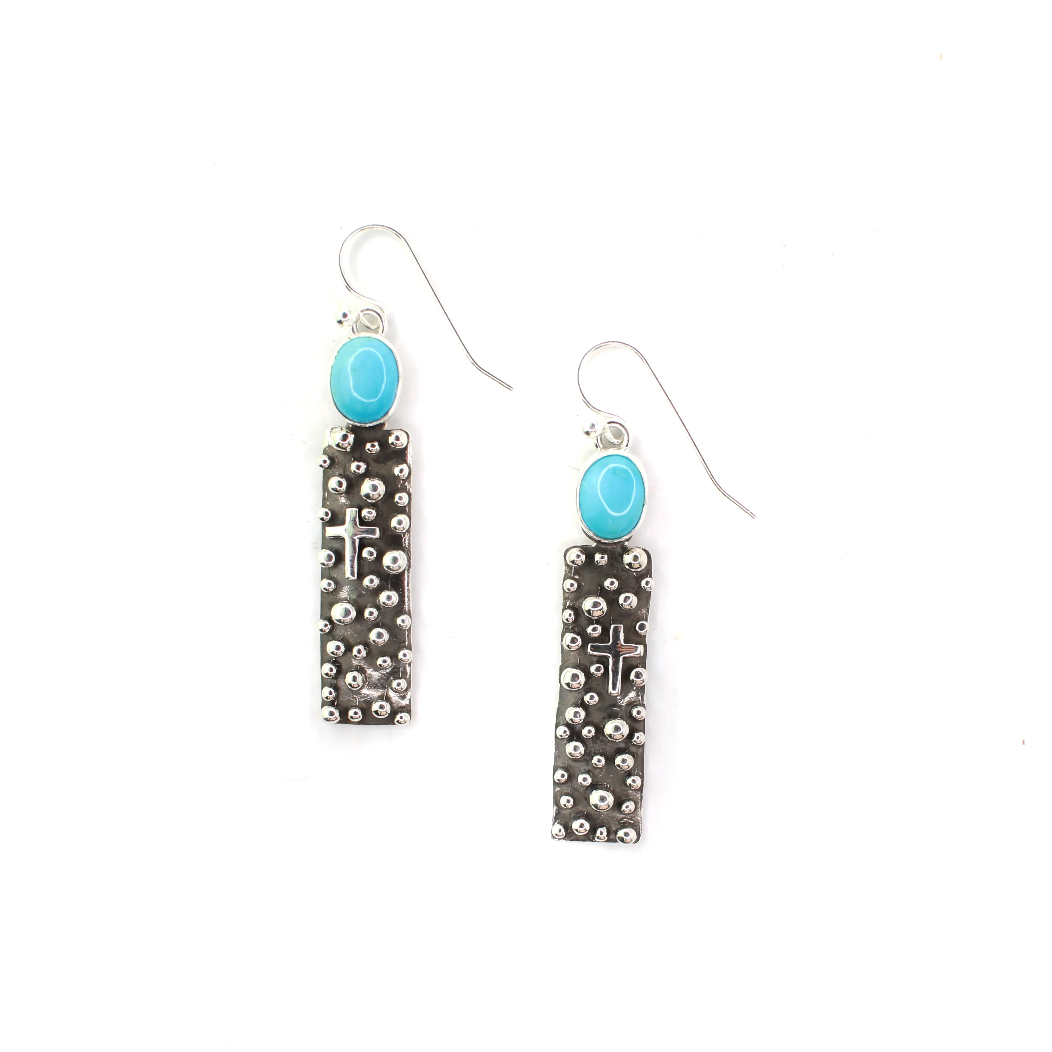 The Colonys w/cross - Kingman Turquoise (Hook)