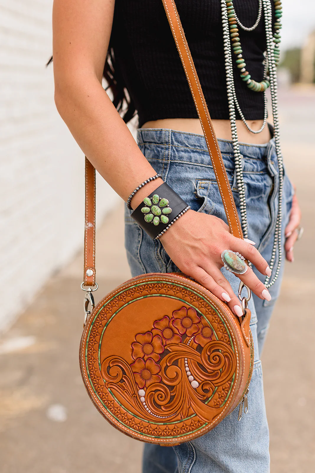 The LuAnn Black Leather Cuff - Image 2